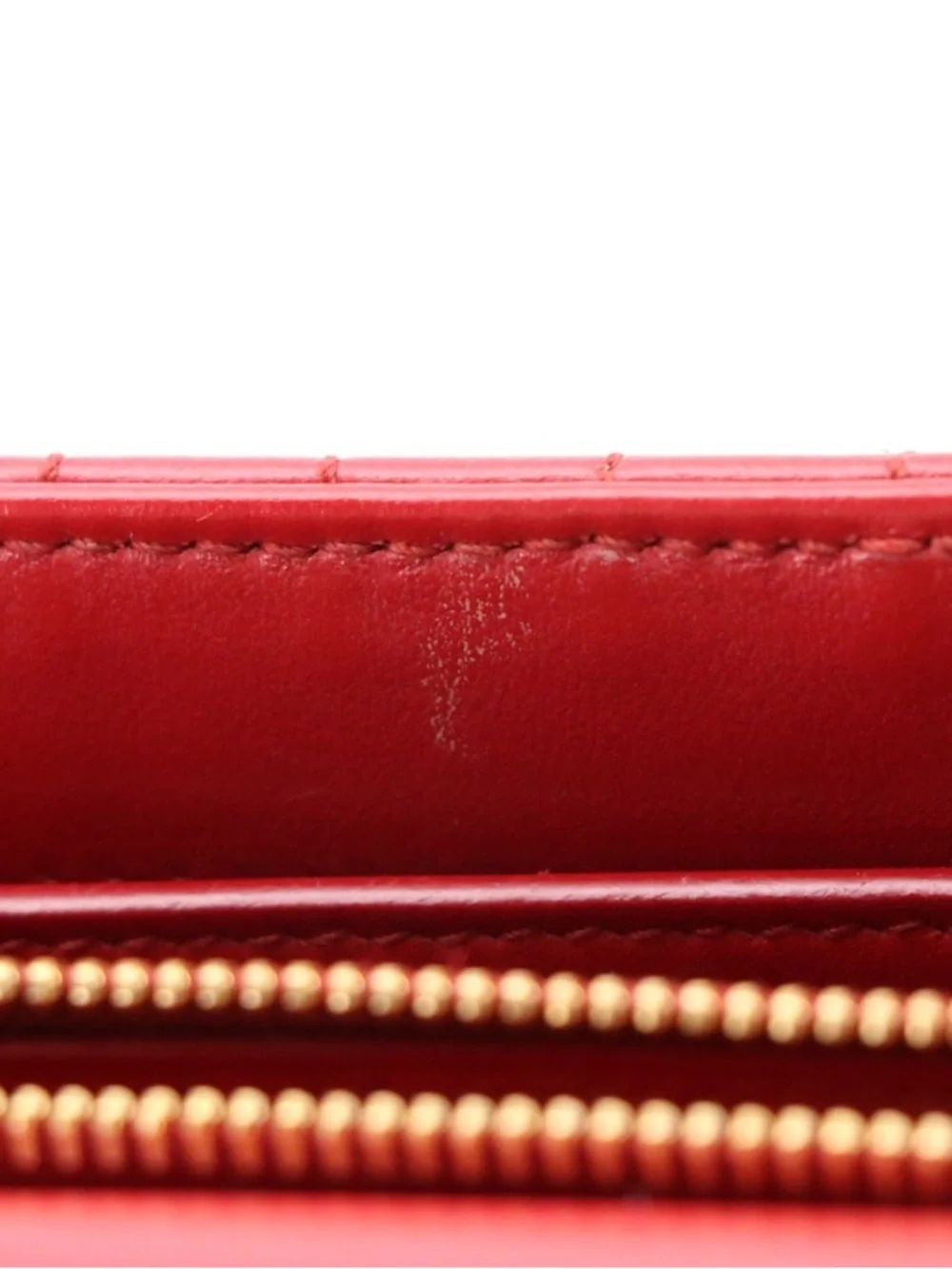 Prada Diagramme Quilted Leather Shoulder Bag in Red with Chain Strap Crossbody - Picture 13 of 16